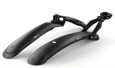 Крылья для велосипеда Simpla GP Pro для велосипедов 24-28” с амортизаторами, универсальные, черные, комплект  - фото 12844
