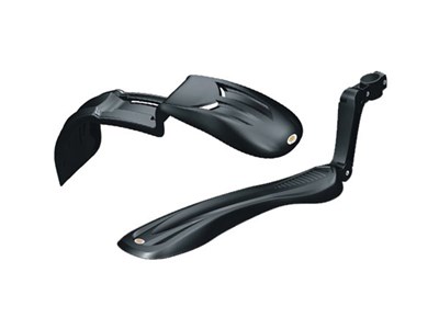 Крылья для велосипеда Simpla Raptor SDE для 24-28" с амортизаторами, универсальные, черные, комплект  - фото 12940