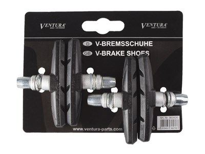 Тормозные колодки под V-brake с болтом, комплект 2 пары, в индивидуальной упаковке - фото 13253