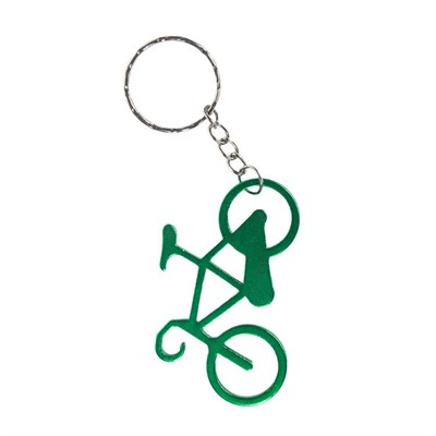 Брелок-открывалка “велосипед” для ключей. Цвет зеленый. - фото 13395