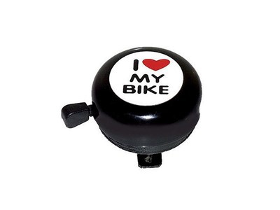 Звонок велосипедный 54 мм., "I love my bike" - фото 13584