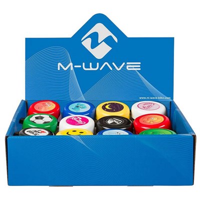 Велозвонок "M-Wave"  разных цветов и картинок, в дисплей боксе  - фото 13625