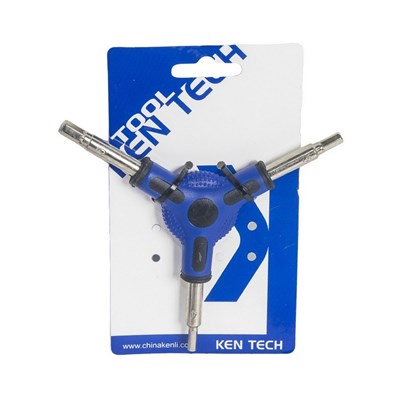 Ключ Y-образный Kenli KL-9736B, 4/5/6мм, шестигранник - фото 13948