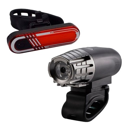 Комплект велофонарей - передняя фара и задний габарит Briviga USB Bike Light Set: EBL-2256A + EBL-040 - фото 13953