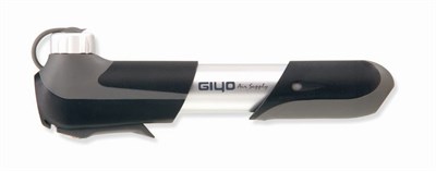 Насос для велосипеда Giyo GP-04C компактный алюминиевый 5,5 атм/80psi, Т-образная ручка, клапан clever valve, AV/FV, серебристо-черный - фото 14332