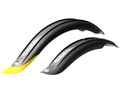 Крылья для велосипеда детские Simpla KIDO SDL 20" - для велосипедов 20", черные с желтым наконечником  - фото 14621