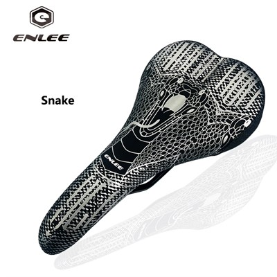 Седло велосипедное Enlee DS-20 Snake фитнесс/спорт,  MTB, с принтом "змея", унисекс. - фото 15688