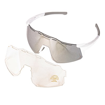 Очки солнцезащитные Enlee E-300, белая оправа, сменные серые линзы - фото 16478