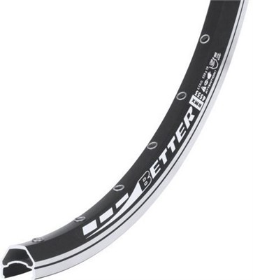Обод 26” Remerx “BETTER”, 559x19, 36 спицы,  a/v, двойной, пистонированный, черный. RD26b36e-BET