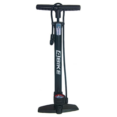 Насос 4BIKE ARV-5838S, напольный со шлангом, max 140 psi, с манометром, пластик/сталь, f/v, a/v ARV000654