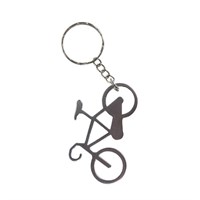 Брелок-открывашка “велосипед” - для ключей. Цвет серебро.