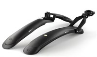 Крылья для велосипеда Simpla GP Pro для велосипедов 24-28” с амортизаторами, универсальные, черные, комплект 