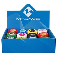 Велозвонок "M-Wave"  разных цветов и картинок, в дисплей боксе 