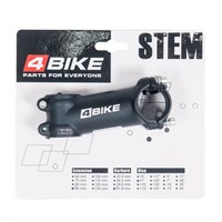 Вынос руля "4BIKE", алюминиевый, TDS-D507A, L:90, R:+7°, D:31.8мм, индивидуальная упаковка, чёрный 