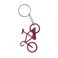 Брелок-открывашка “велосипед” - для ключей. Цвет красный.