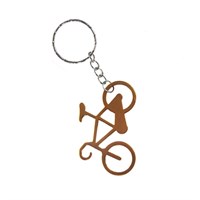 Брелок-открывашка “велосипед” - для ключей. Цвет золотой.
