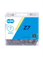 Цепь велосипедная KMC Z7 Grey/Brown, 6/7 (18/21) скоростей, 114 звеньев, 1/2"x3/32", 7,3 мм, серо-коричневая