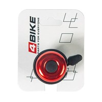 Велозвонок 4BIKE BB3207 алюминий+пластик, D-40мм, красный