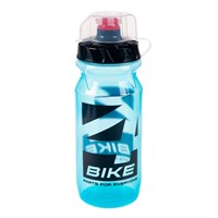 Велобутылка 4BIKE 553MPA 0,6 л, голубая полупрозрачная, с защитным колпачком.