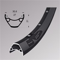 Обод 27,5”, “ROCKY PLUS”, 584x27, 32 спицы, 575 гр, f/v, двойной, пистонированный, черный.  RD27b32e-RP