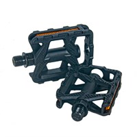 Педали детские 4BIKE M927 черные, 91,5х60х20 мм, 2 DU втулки, ось сталь с резьбой 1/2