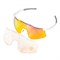 Очки солнцезащитные Enlee E-300, белая оправа, сменные золотисто-оранжевые линзы - фото 16491
